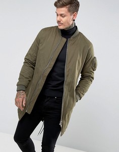 Длинный бомбер Bellfield - Зеленый