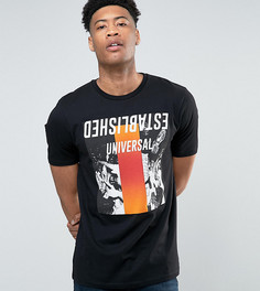 Свободная футболка с фотопринтом ASOS TALL - Черный