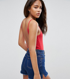 Боди на тонких бретельках с глубоким вырезом на спине ASOS TALL - Красный