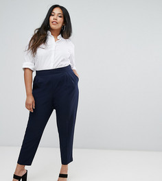 Суженные книзу брюки с завышенной талией ASOS CURVE - Темно-синий