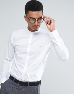 Приталенная эластичная рубашка с воротником на пуговицах Farah - Белый