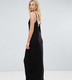 Платье макси с V-образным вырезом на спине ASOS TALL - Черный