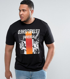Свободная футболка с фотопринтом ASOS PLUS - Черный