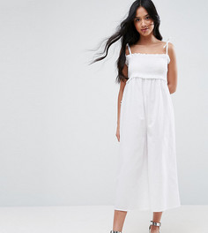 Хлопковый комбинезон с присборенным лифом ASOS PETITE - Мульти