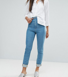Синие джинсы слим в винтажном стиле с завышенной талией ASOS TALL FARLEIGH - Синий