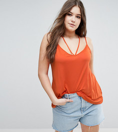 Топ с бретелями решеткой ASOS CURVE The Ultimate - Оранжевый