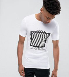 Обтягивающая футболка с принтом ASOS TALL - Белый