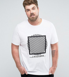 Футболка с принтом ASOS PLUS - Белый