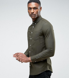 Оксфордская рубашка цвета хаки Burton Menswear TALL - Зеленый