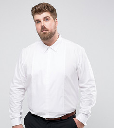 Узкая строгая рубашка со вставкой Burton Menswear PLUS - Белый