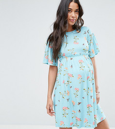 Платье с цветочным принтом ASOS Maternity - Зеленый