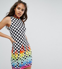 Платье мини с высоким воротом Jaded London Tall - Мульти