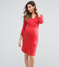 Платье мини с запахом ASOS Maternity NURSING - Красный