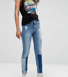 Лоскутные джинсы в винтажном стиле Noisy May Tall - Синий