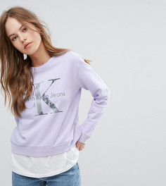 Свитшот с длинными рукавами Calvin Klein Jeans - Фиолетовый