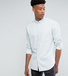 Выбеленная джинсовая оверсайз-рубашка ASOS TALL - Синий