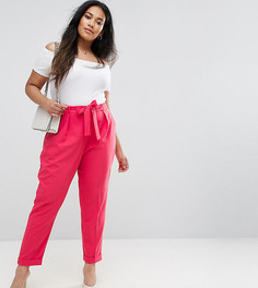 Брюки-галифе с поясом ASOS CURVE - Розовый