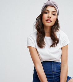 Повязка на голову с узлом спереди ASOS - Фиолетовый