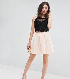Фактурная мини-юбка со складками ASOS PETITE - Розовый