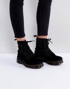 Ботинки с эффектом ворса пони Dr Martens 1460 - Черный