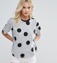 Топ в горошек ASOS PETITE - Серый