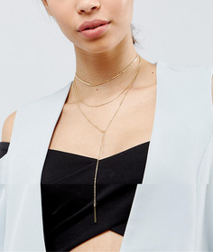 Ожерелье в несколько рядов ASOS - Золотой