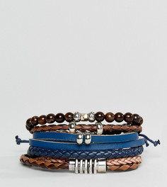 4 браслета (черный, коричневый) ALDO - Мульти