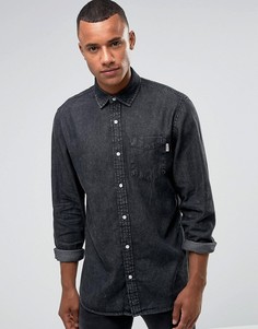 Выбеленная черная джинсовая рубашка свободного кроя Jack &amp; Jones Intelligence - Черный