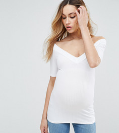 Топ с открытыми плечами ASOS Maternity - Белый