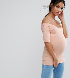 Топ с открытыми плечами ASOS Maternity - Розовый