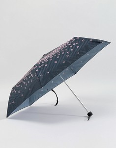 Зонт Fulton Superslim 2 Raining Roses - Черный