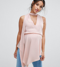 Асимметричный топ без рукавов ASOS Maternity - Розовый