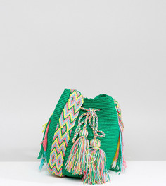 Зеленая маленькая сумка с принтом Jardin Del Cielo - Мульти