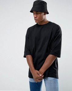 Черная oversize-футболка ASOS - Черный