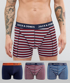 Набор из 3 боксеров-брифов в полоску Jack &amp; Jones - Мульти