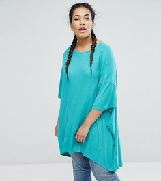 Oversize-топ в рубчик ASOS CURVE - Зеленый