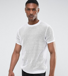 Белая сетчатая футболка ASOS TALL - Белый