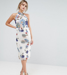 Платье миди с высоким воротом и цветочным принтом Hope &amp; Ivy - Мульти