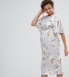 Платье миди в стиле кимоно с принтом Hope &amp; Ivy Maternity - Мульти
