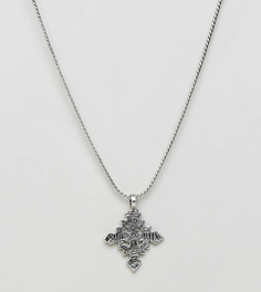 Серебристое ожерелье с длинной подвеской DesignB эксклюзивно для ASOS - Серебряный