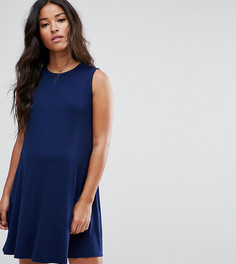 Свободное платье для беременных без рукавов ASOS Maternity - Темно-синий