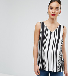 Топ для беременных с V-образным вырезом спереди и сзади ASOS Maternity - Черный