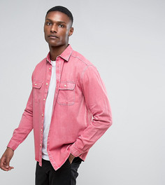 Выбеленная розовая рубашка навыпуск ASOS TALL - Розовый