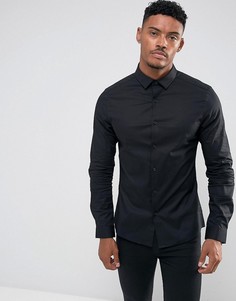 Черная рубашка скинни ASOS - Черный