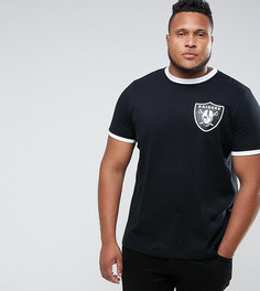Футболка Majestic PLUS Raiders Ringer - Черный