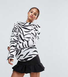 Топ с принтом Зебра ASOS TALL - Мульти