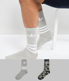 Набор из 2 пар носков с камуфляжным принтом adidas Originals BQ5964 - Серый