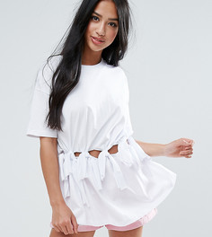 Футболка с завязками ASOS PETITE - Розовый