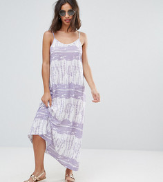 Платье макси с принтом тай-дай ASOS PETITE - Фиолетовый