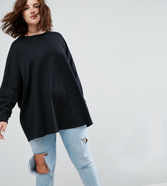 Легкий свободный свитшот ASOS CURVE - Черный